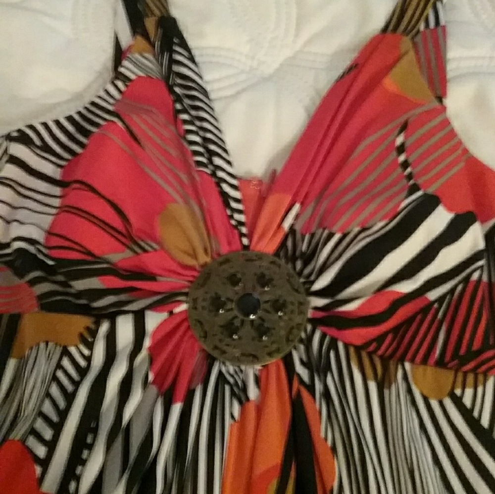 EUC Bold Abstract Floral Maxi